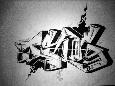 Graffiti Sketch - Photo by TSOC - Tsoc, orf, vdk (2013)