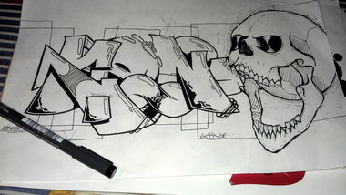 Graffiti Sketch - Photo by TSOC - keniokid, exchange, tsoc