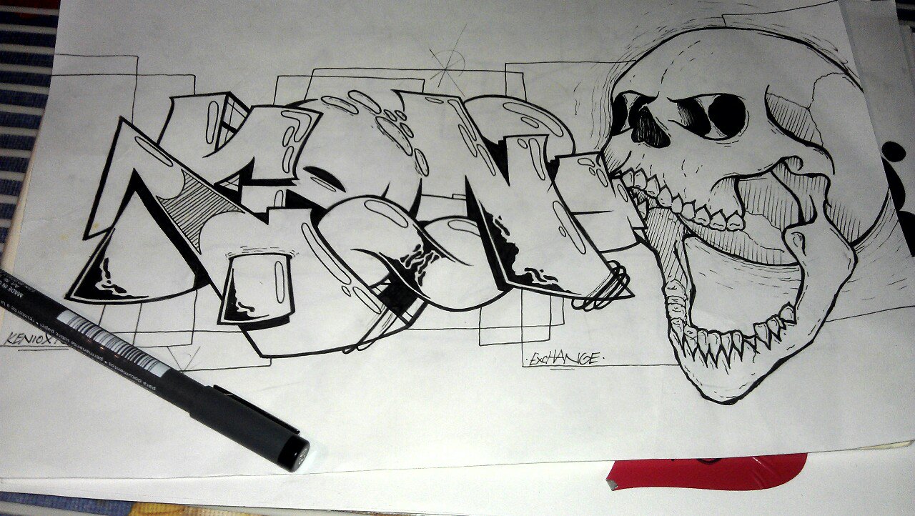 Graffiti Sketch - Photo by TSOC - keniokid, exchange, tsoc