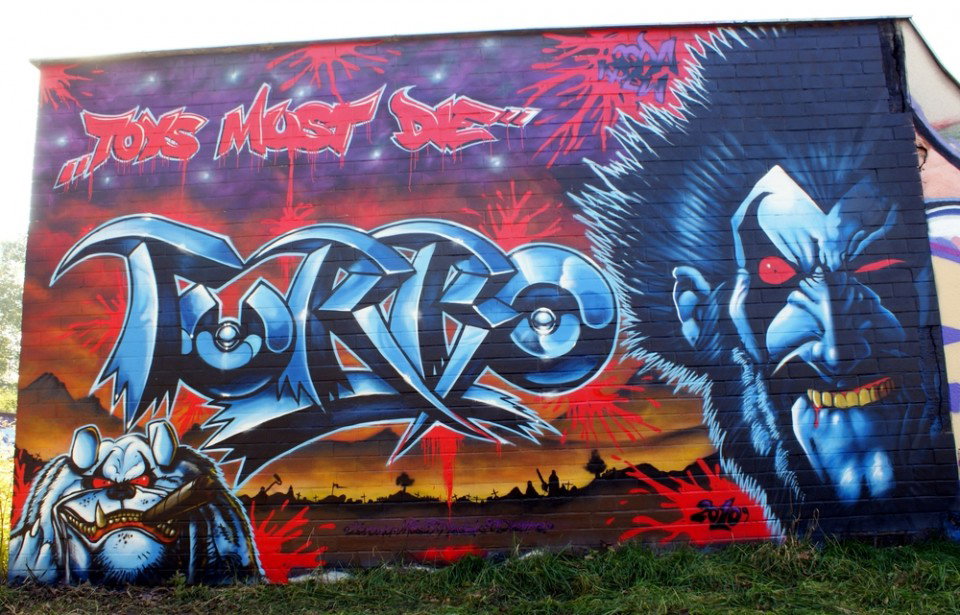 Graffiti Wall in Poland - Photo by TURBO - OSPA, TURBO, LOBO (2010)
