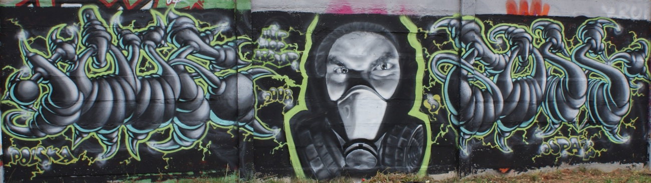 Graffiti Wall in Hradec Kralove - Photo by TURBO - TURBO, OSPA (2008)