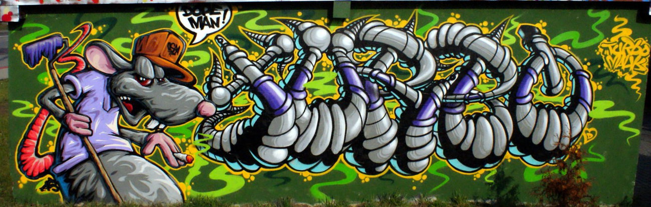 Graffiti Wall in Poland - Photo by TURBO - MALIK, TURBO, OSPA (2011)