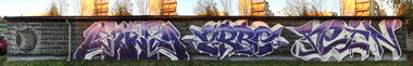 Graffiti Wall in Nowy Sacz - Photo by TURBO - zues, turbo, rein (2014)