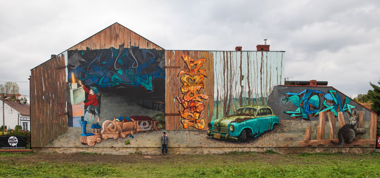Graffiti Wall in Nowy Sacz - Photo by TURBO - turbo, mors, leser