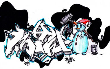 Graffiti Sketch - Photo by TWOS - TWOS