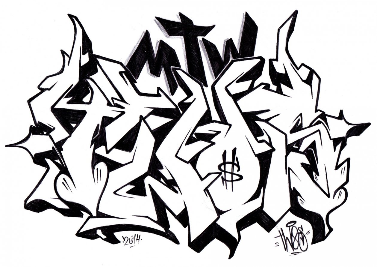 Graffiti Sketch - Photo by TWOS - TWOS