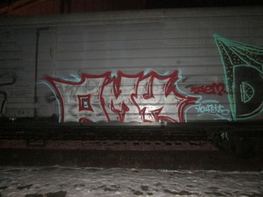 Graffiti Train - Photo by Taemletterz - omk, taem, taemletterz (2013)