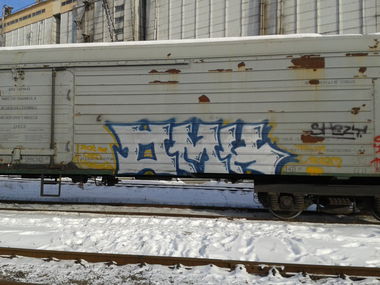 Graffiti Train - Photo by Taemletterz - taem, taemletterz, omk (2014)