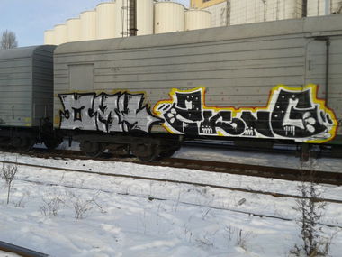 Graffiti Train - Photo by Taemletterz - taem, taemletterz, omk (2014)