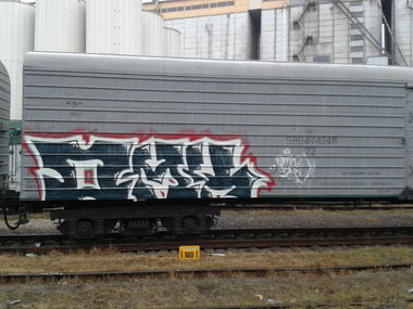 Graffiti Train - Photo by Taemletterz - taem, taemletterz, omk (2014)