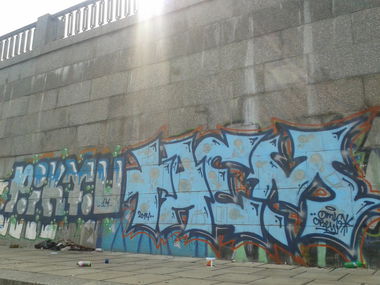 Graffiti Bombing - Photo by Taemletterz - taem, taemletterz, omk (2014)