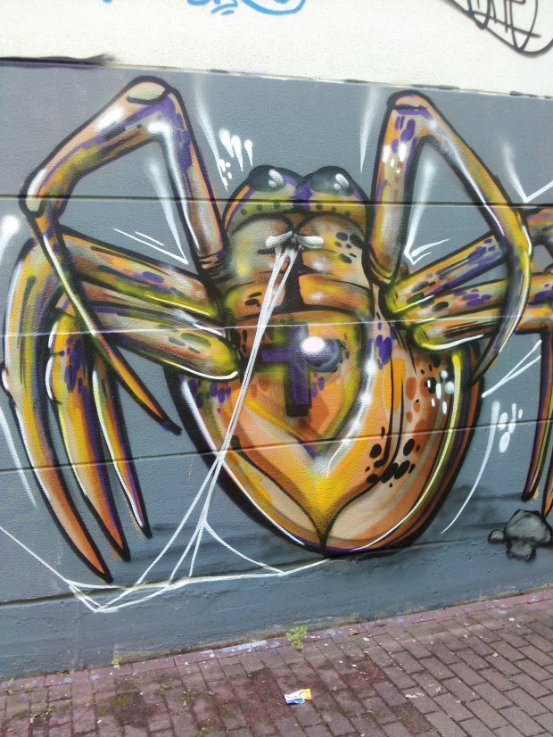 Graffiti Wall in Essen - Photo by TagHagel - Spinne, Spider, Character (2014)