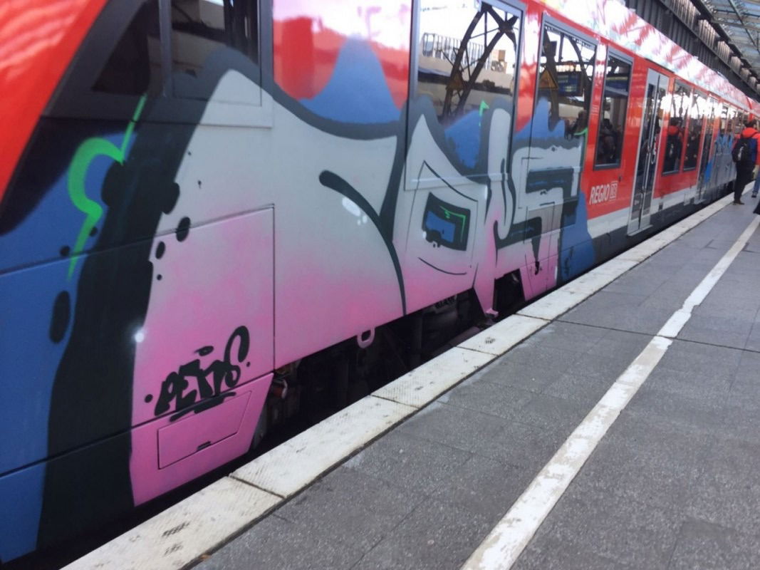 Graffiti Train - Photo by TagHagel - COPS, PENG (2016)