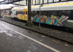 Graffiti Train - Photo by TagHagel - Ahq, urgh, faux (2018)