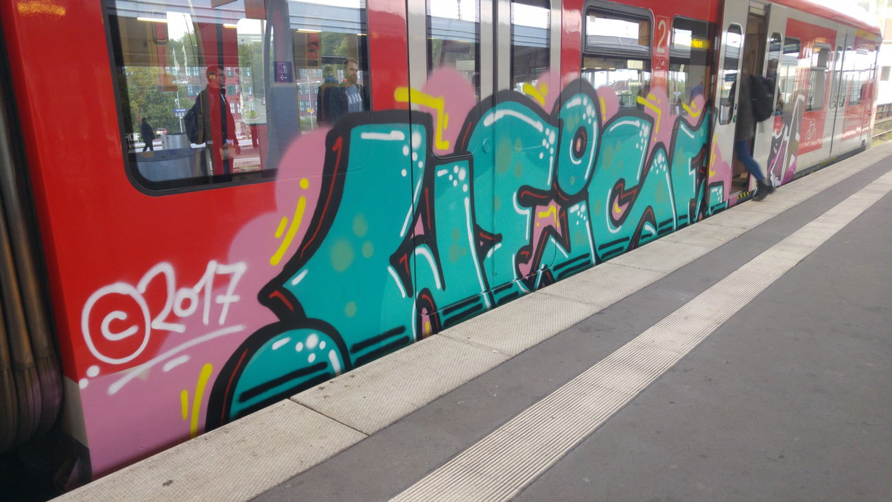 Graffiti Train - Photo by TagHagel - Weise, essen, köln (2017)