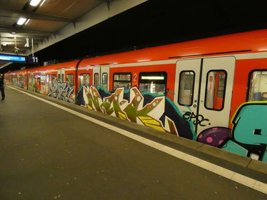 Graffiti Train - Photo by TagHagel - essen, s9 (2017)