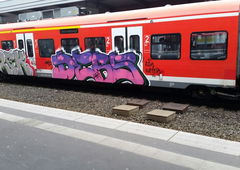 Graffiti Train - Photo by TagHagel - REK, DEBS (2015)
