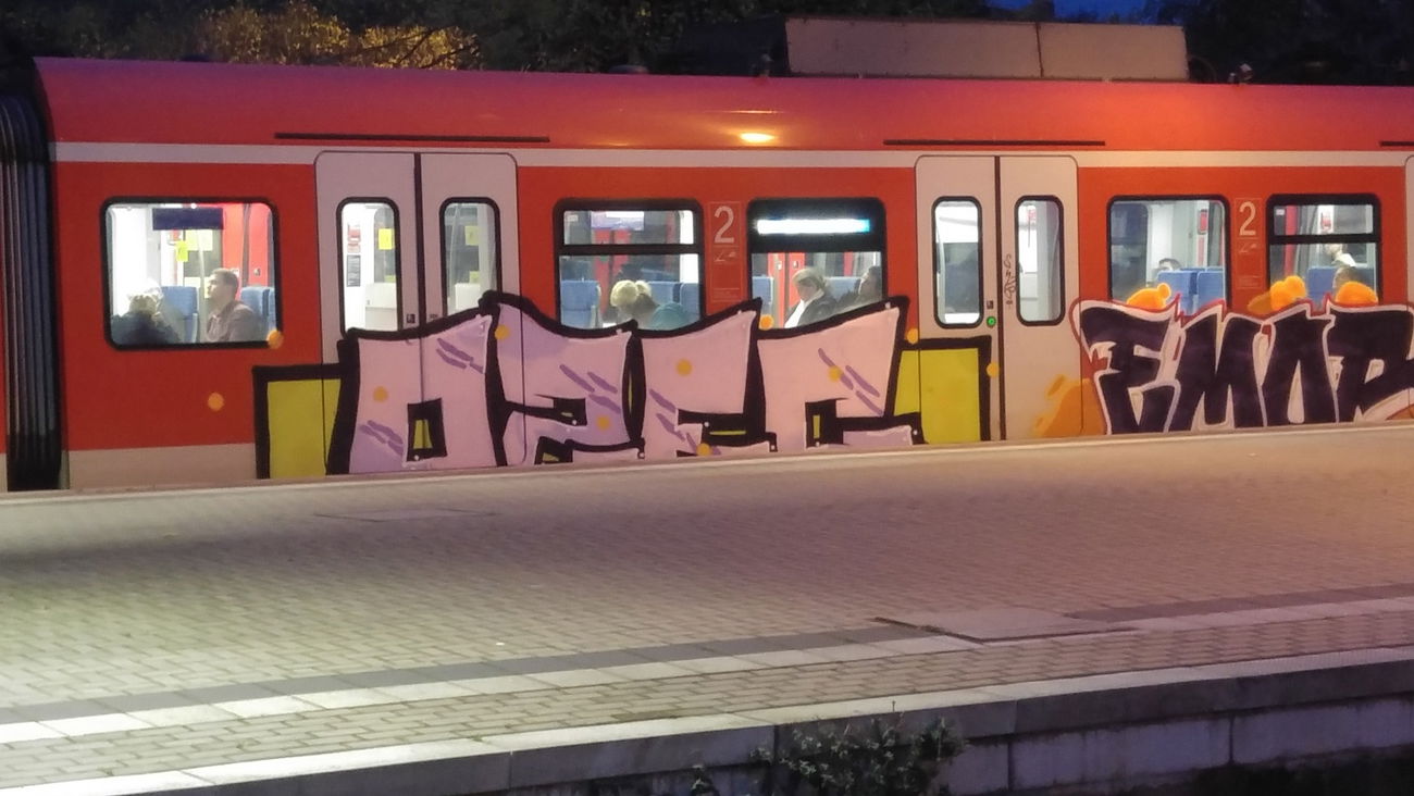 Graffiti Train - Photo by TagHagel - Ozec, emor, essen (2017)