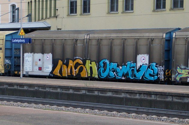 Graffiti Train - Photo by TagHagel - Nash, OSMAN