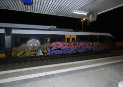 Graffiti Train - Photo by TagHagel - PS, OBR, Essen (2017)