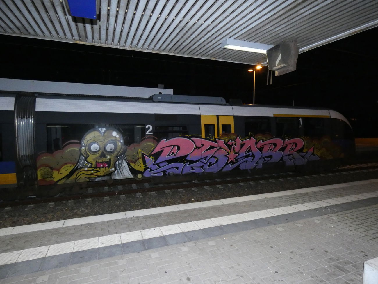 Graffiti Train - Photo by TagHagel - PS, OBR, Essen (2017)