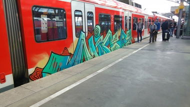 Graffiti Train - Photo by TagHagel - Nice, Crew, Köln (2017)