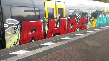 Graffiti Train - Photo by TagHagel - Ahqs, essen (2017)