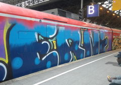 Graffiti Train - Photo by TagHagel - erni, upps, köln (2017)