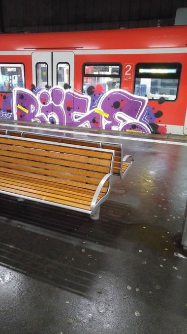 Graffiti Train - Photo by TagHagel - Pubes, Nice, NC (2017)