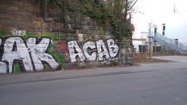 Graffiti Bombing - Photo by TagHagel - Acab, az, mülheim (2016)