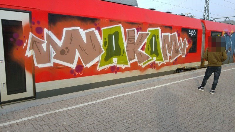 Graffiti Train - Photo by TagHagel - Nakam, dortmund, kein