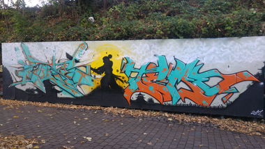 Graffiti Wall - Photo by TagHagel - Blutig, time, bl (2017)