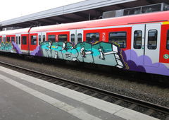 Graffiti Train - Photo by TagHagel - Krice, bfm, efoi (2017)