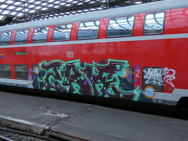 Graffiti Train - Photo by TagHagel - zak, kaizr, faux (2017)