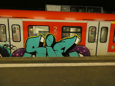 Graffiti Train - Photo by TagHagel - sie, abm, asek (2017)