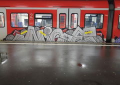 Graffiti Train - Photo by TagHagel - Pubes, Nice, NC (2017)