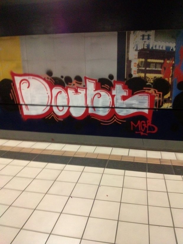 Graffiti Bombing - Photo by TagHagel - Doubt, MGB, Köln