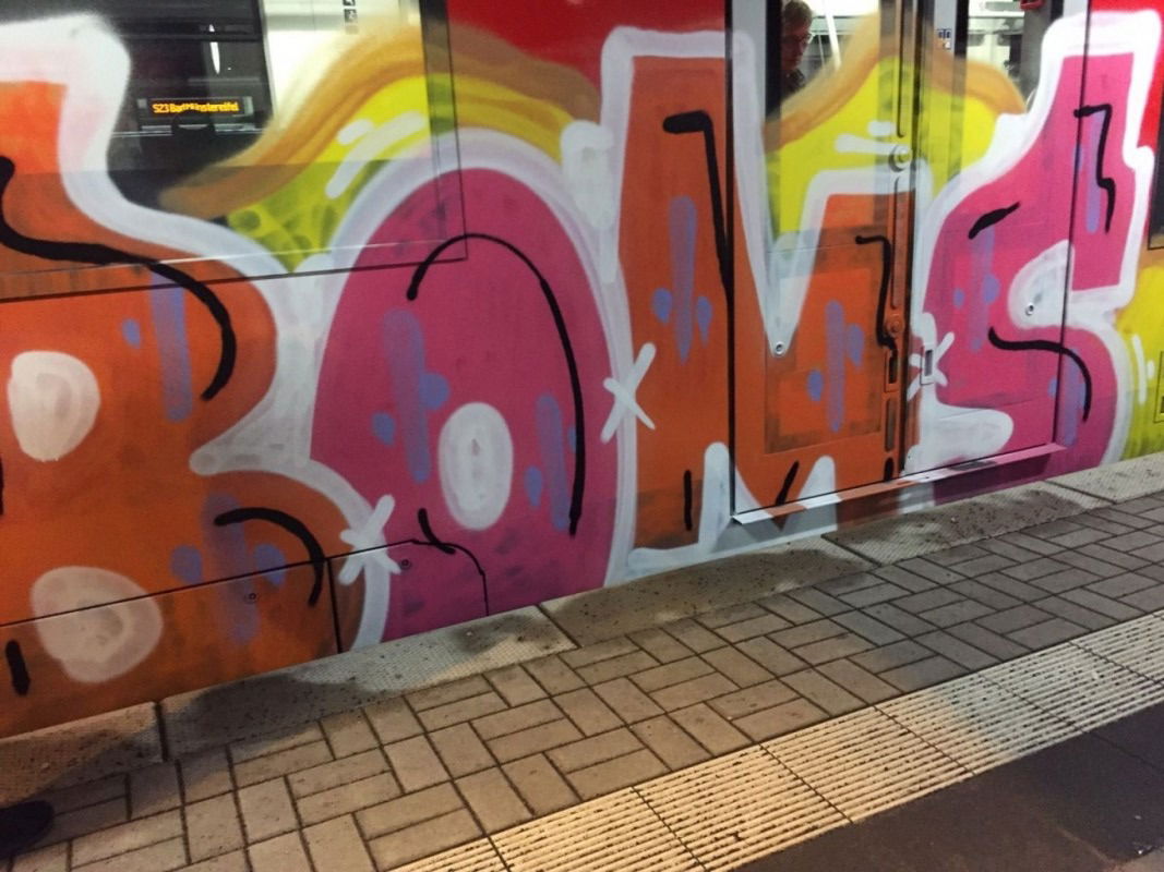 Graffiti Train - Photo by TagHagel - BOMS (2016)