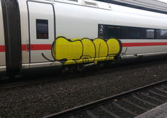 Graffiti Train - Photo by TagHagel - Taps, moses, essen (2017)
