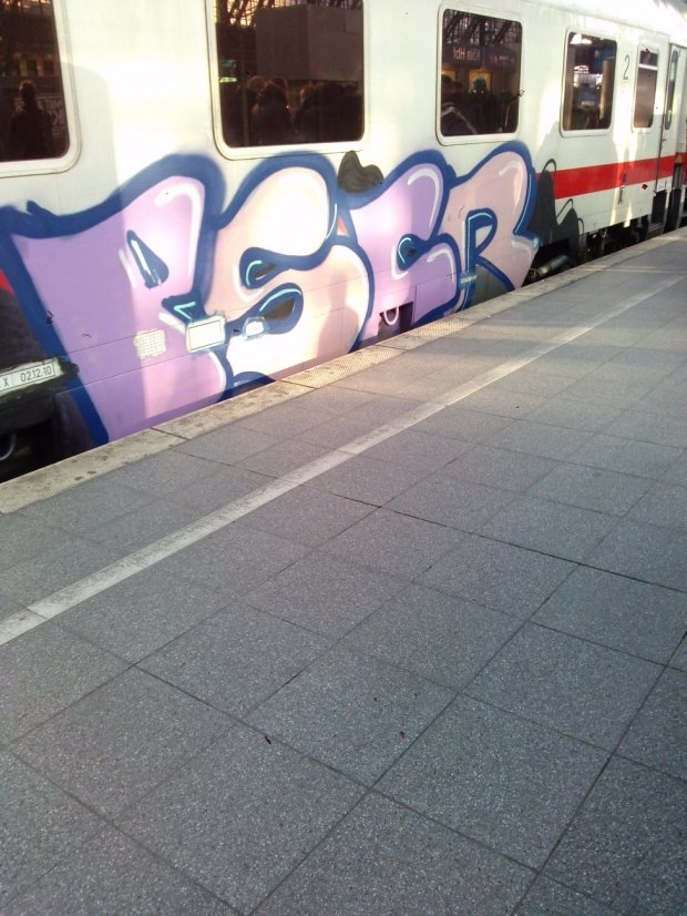 Graffiti Train - Photo by TagHagel - PSCR, PS, CR (2015)