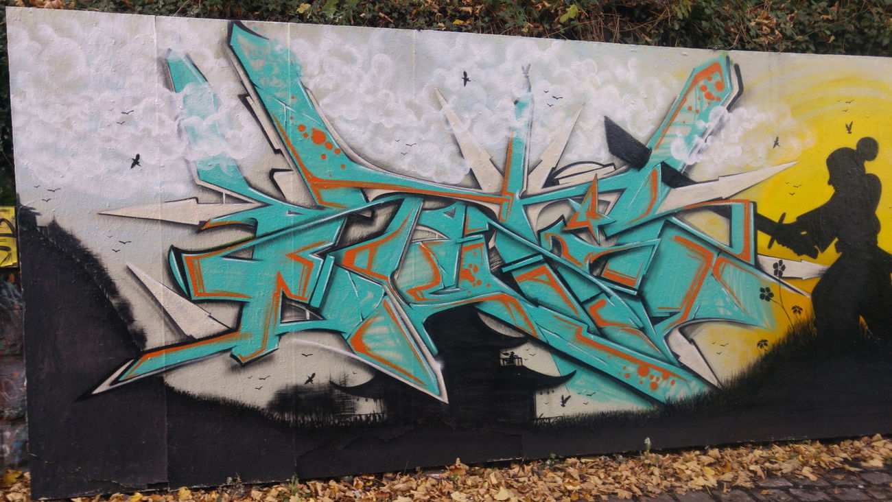 Graffiti Wall - Photo by TagHagel - Blutig, time, echo (2017)