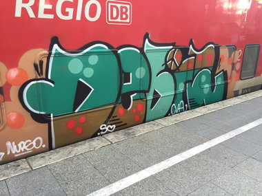 Graffiti Train - Photo by TagHagel - Debil, CVA, CVAS (2015)