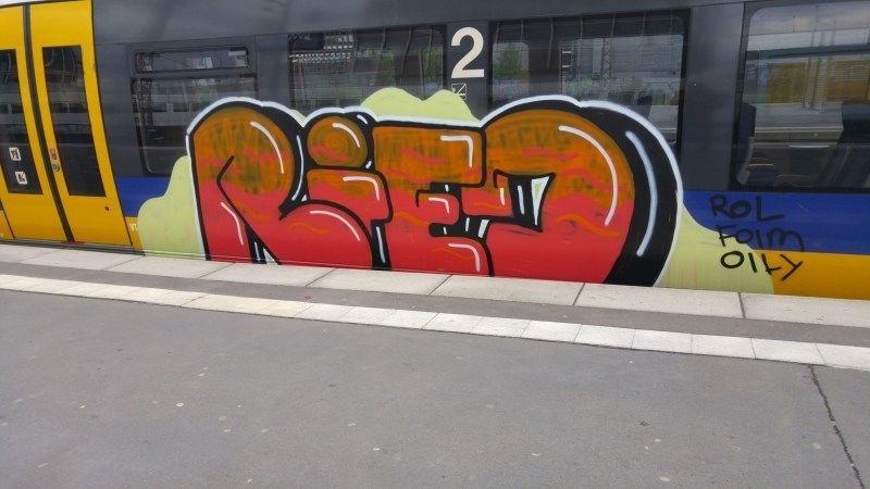 Graffiti Train - Photo by TagHagel - ried, foim, oily (2017)