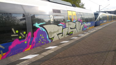 Graffiti Train - Photo by TagHagel - Tusk, essen (2017)