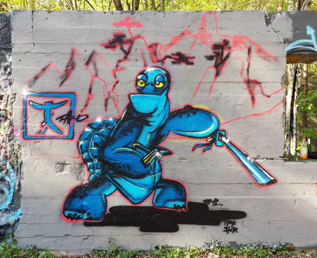 Graffiti Wall in Ludwigsfelde - Photo by Takoe - tako, takoe, amek (2016)