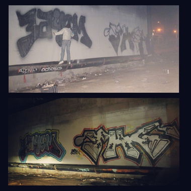 Graffiti Bombing - Photo by Tale