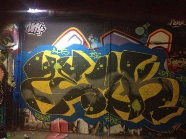 Graffiti Wall in London - Photo by TangoBastard - Zemk, Zemkay, AHS (2014)