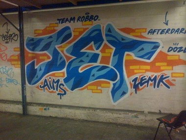 Graffiti Wall in London - Photo by TangoBastard - Jet, Aims, Zemk (2014)