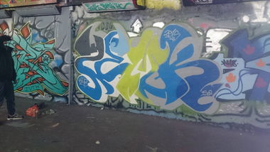 Graffiti Wall in London - Photo by TangoBastard - Zemk, AHS, ISG (2015)