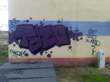 Graffiti Bombing in Police - Photo by Tazik1